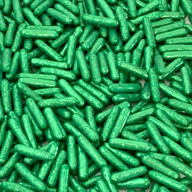 Metallic Green Rod Sprinkles - Cool Mom Sprinkles